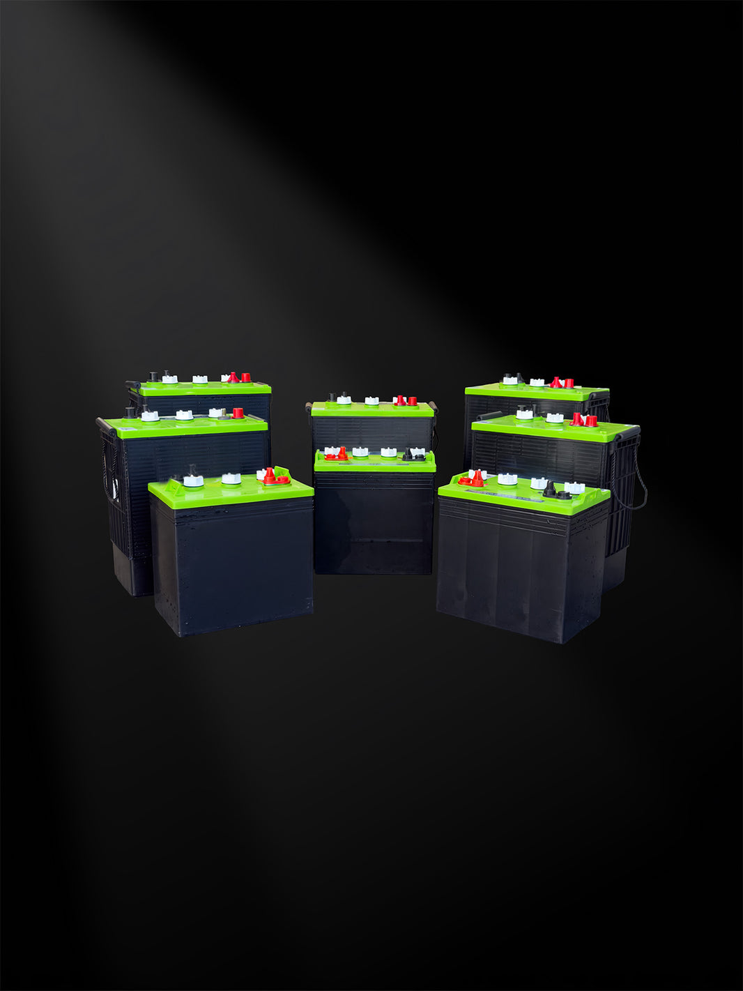 verzameling van blokbatterijen