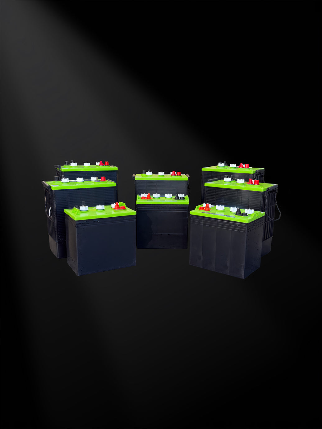 verzameling van blokbatterijen